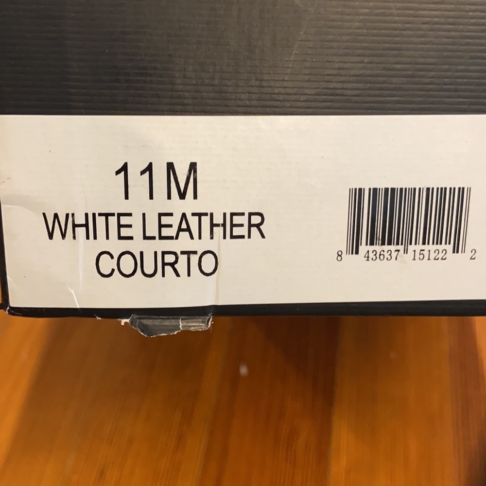 J/SLIDES WHITE LEATHER COURTO‎ LACE UP SNEAKER SIZE 11M NEW IN BOX - Picture 5 of 5
